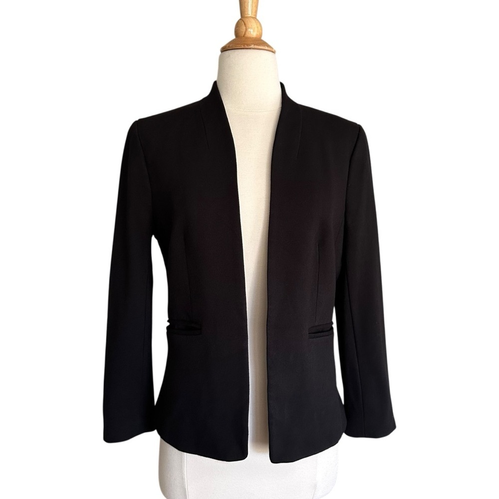 J. CREW Black Going Out Blazer Jacket Stretch Twill‎ Slim Fit Minimalist 8